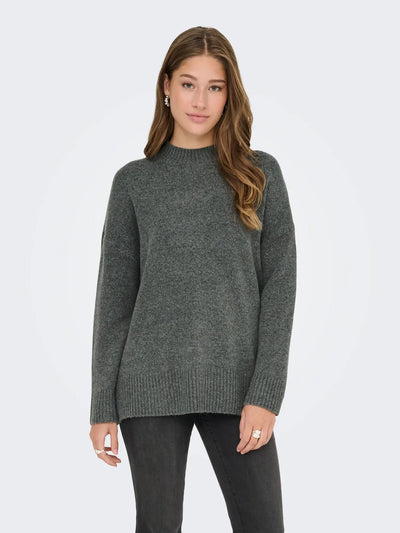 ONLHAZEL LS HIGHNECK OVERS PULL KNT