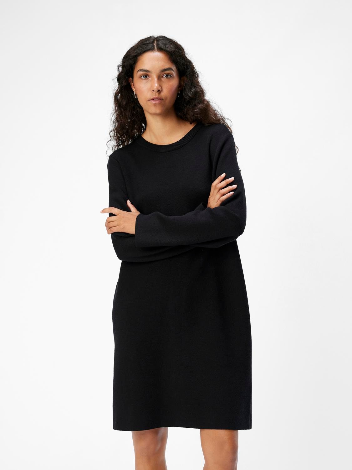 OBJREYNARD RE L/S O-NECK DRESS DIV