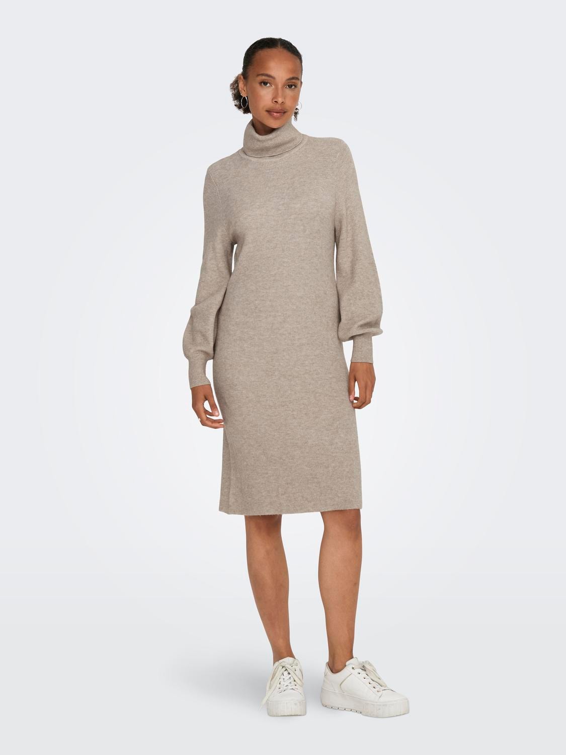 ONLSASHA L/S ROLLNECK DRESS KNT NOOS