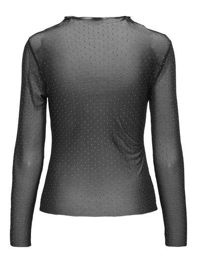 JDYELSA L/S MESH STUD TOP JRS