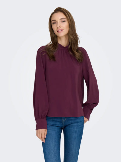 JDYAYA L/S HN TOP WVN DIA