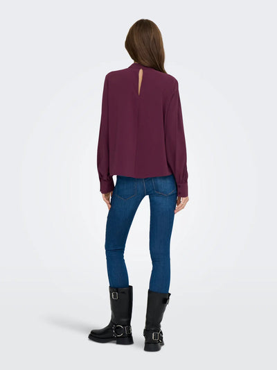 JDYAYA L/S HN TOP WVN DIA