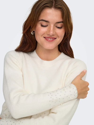 JDYPEARL L/S O-NECK PEARL PULLOVER KNT