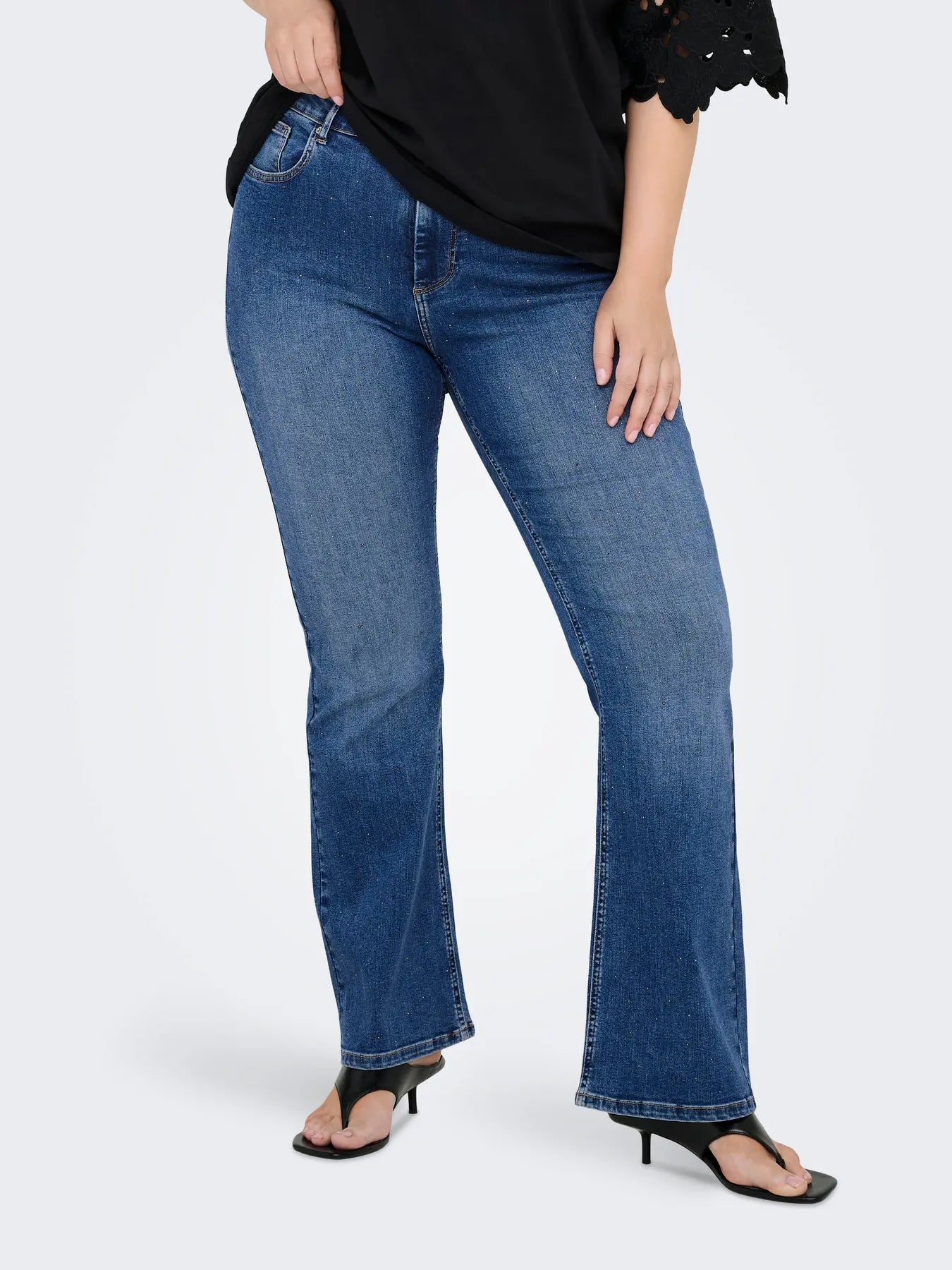 CARWILLY HW FLARED RHINESTONE DNM
