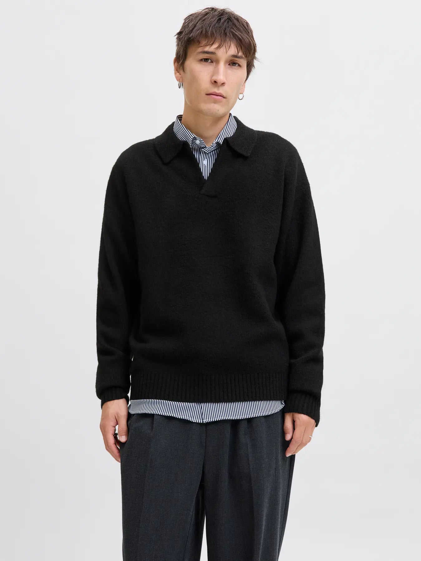 JJSOHO OLLIE KNIT SPLIT NECK LN