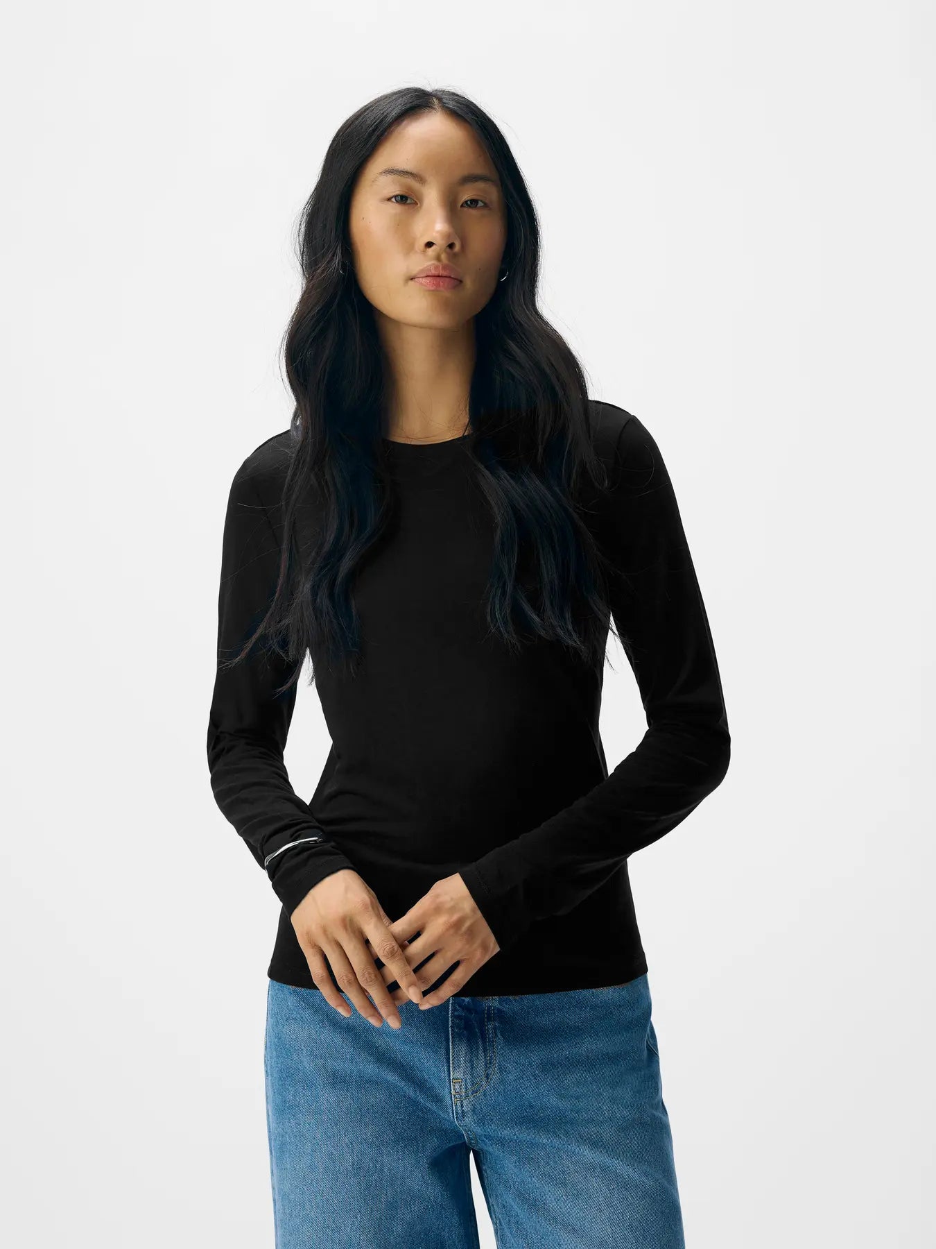OBJZOFIA SLI L/S O-NECK TOP NOOS