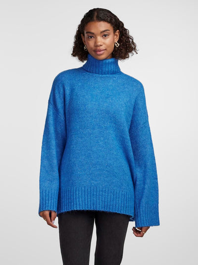 PCNANCY LS LOOSE ROLL NECK KNIT NOOS BC