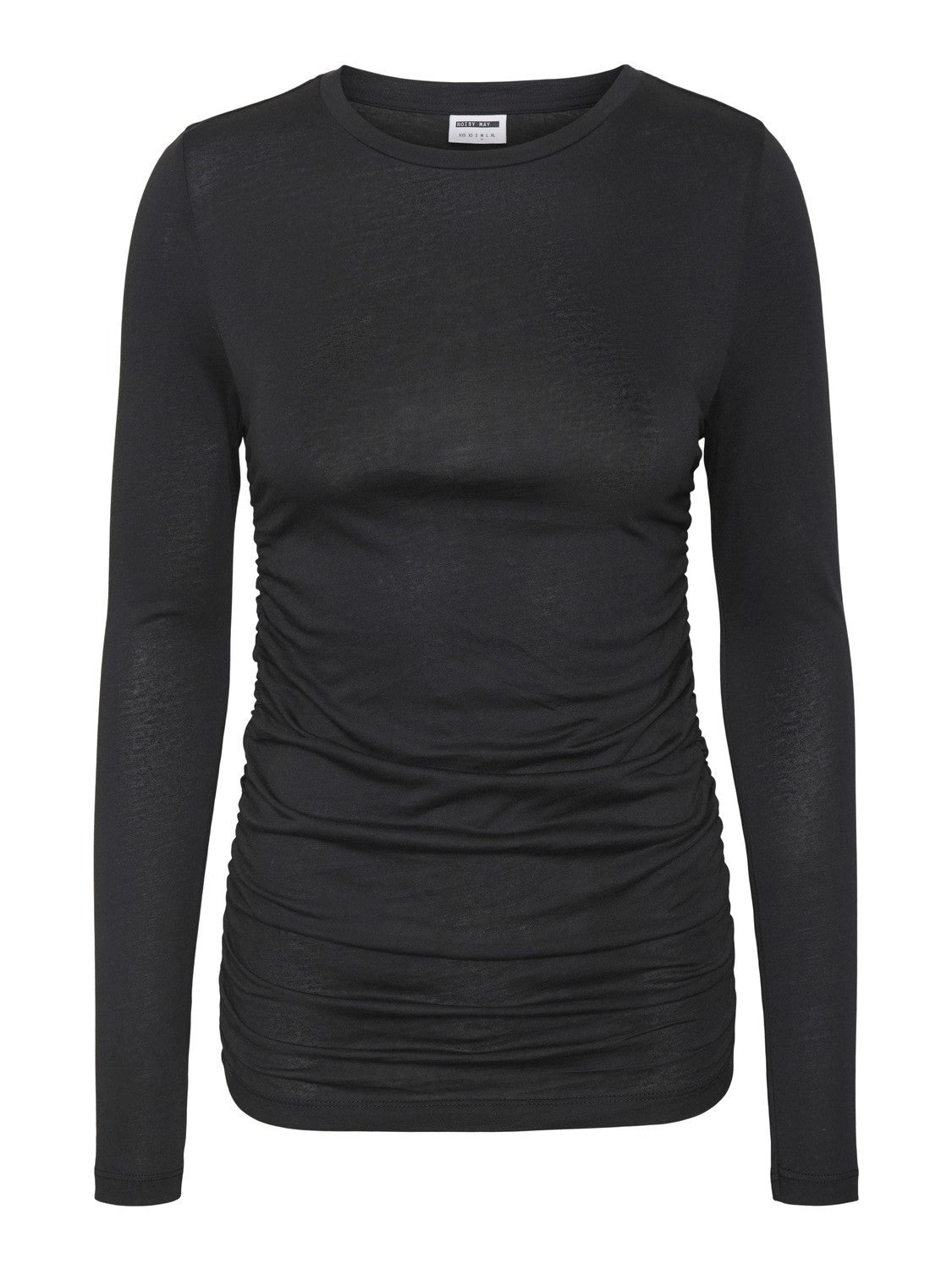 NMAPRIL L/S O-neck Rouching Top